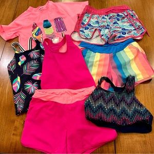 Girls Lands’ End swim bundle size 10